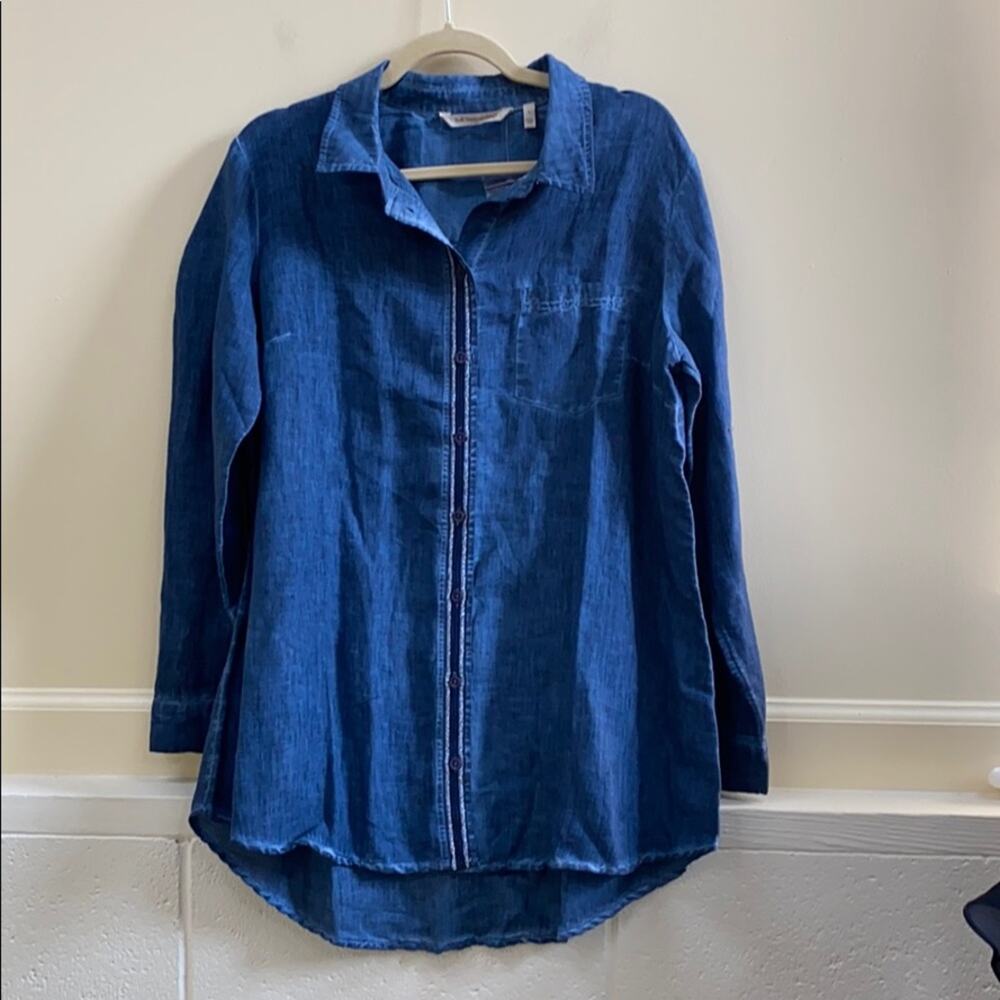 Soft Surroundings button down denim top